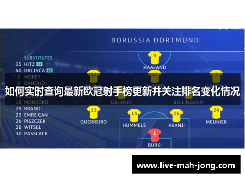如何实时查询最新欧冠射手榜更新并关注排名变化情况